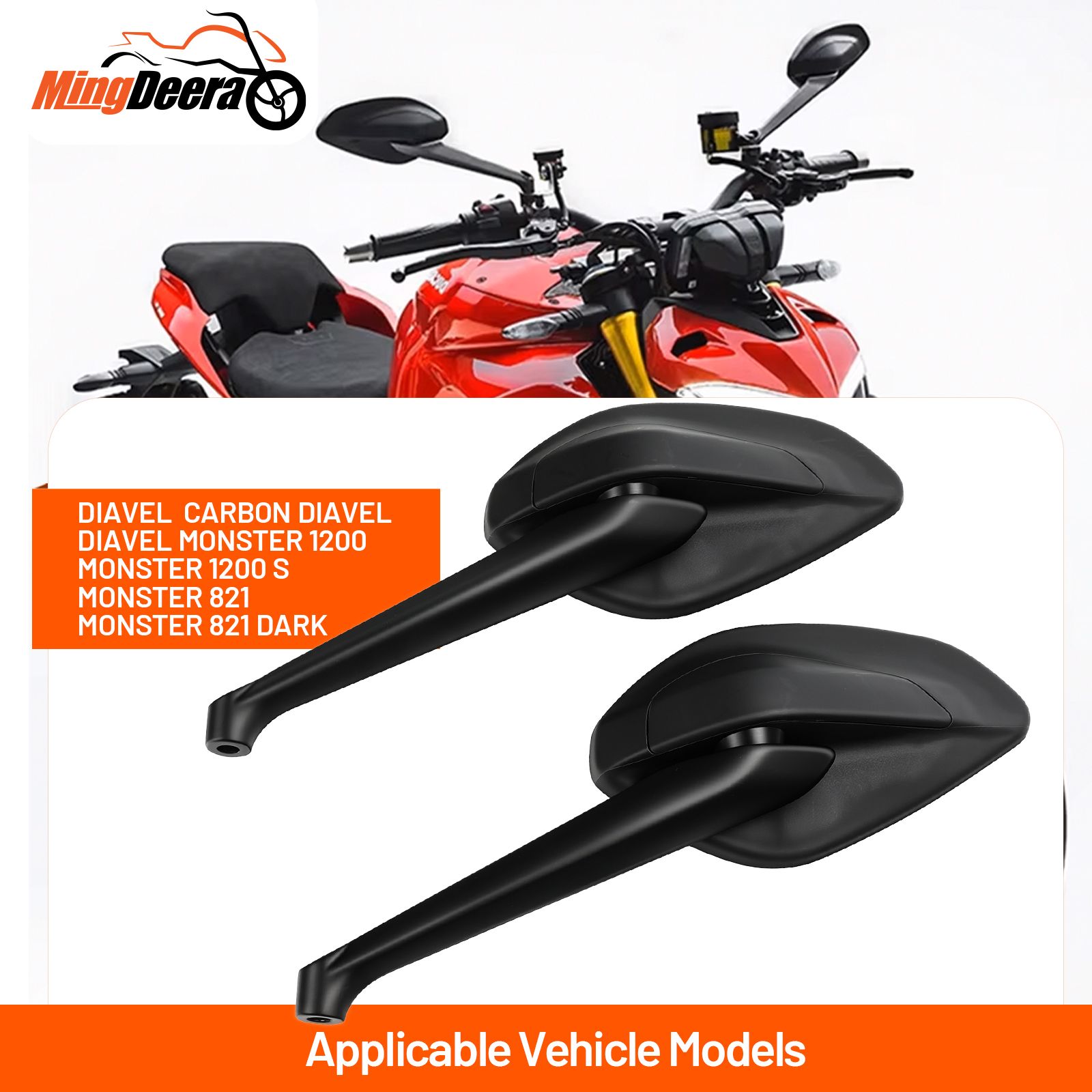Ducati Diavel 2014-2015 用 バックミラー 左右セット ABS製 7,357円
