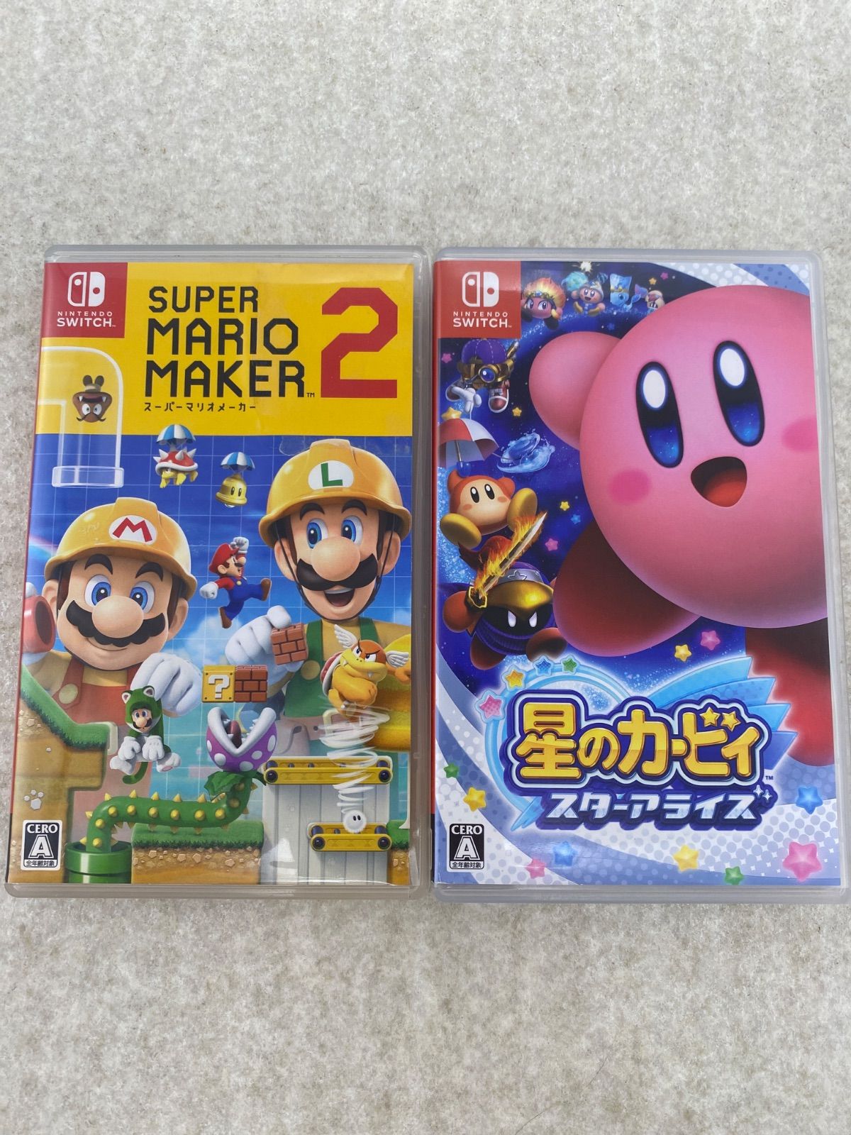 Nintendo Switch - 2本セット　星のカービィスターアライズ　スーパーマリオメーカー2 ▽星のカービィ スターアライズ 0012726263 スーパーマリオメーカー2