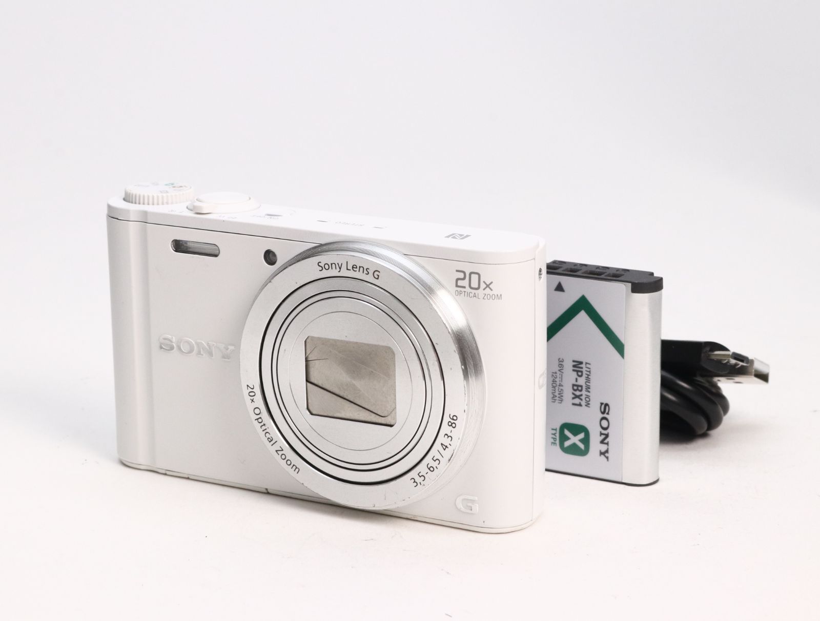 AB- (良品) SONY ソニー Cyber-shot DSC-WX350 ホワイト 初期不良返品対応 77-143