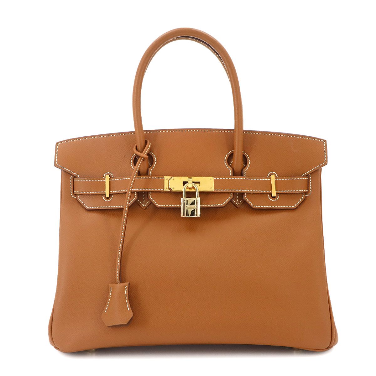 新品同様 エルメス HERMES バーキン30 ハンド バッグ エプソン ゴールド □J刻印 ゴールド 金具 90335473