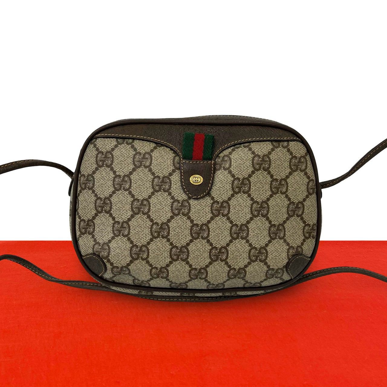 極 美品 GUCCI グッチ オールドグッチ ヴィンテージ シェリーライン GG