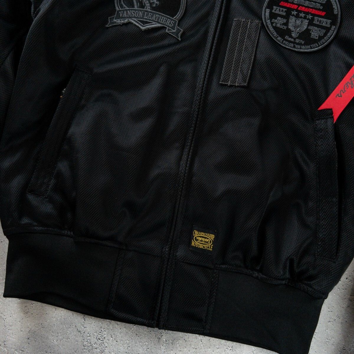 美品 VANSON バンソン プロテクター付き 限定モデル MA-1 メッシュ