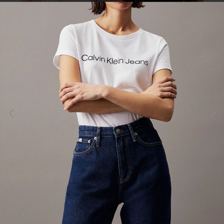 新品　訳あり　特価　Calvin Klein スリム コットン ロゴ Tシャツ J20J220253　レディース　Tシャツ　カルバンクライン　CK