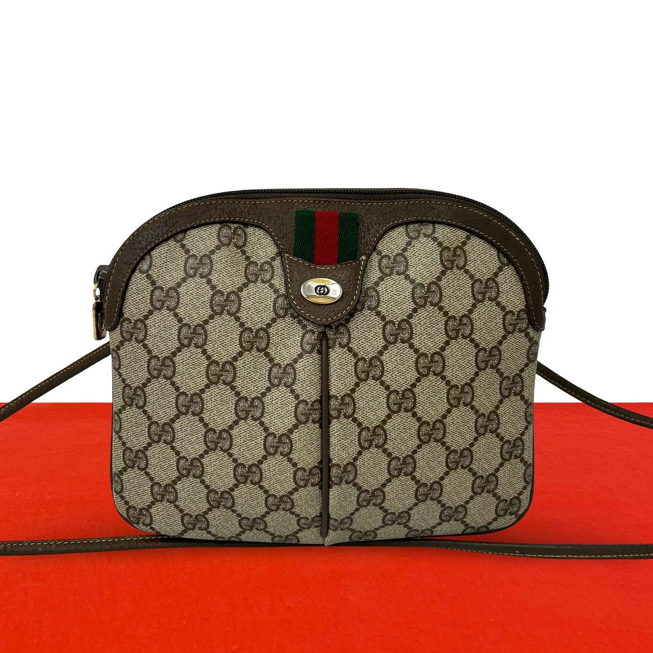 極 美品 GUCCI グッチ オールドグッチ ヴィンテージ シェリーライン GG