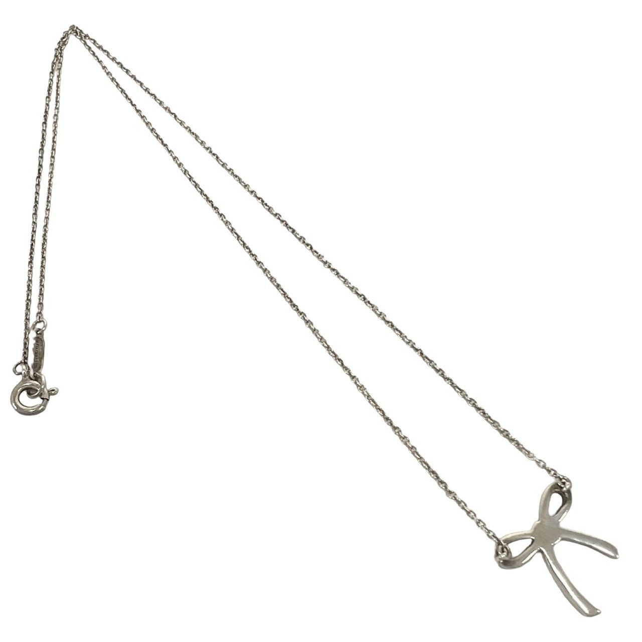 極 美品 TIFFANY&Co. ティファニー ヴィンテージ ボウ ネックレス 