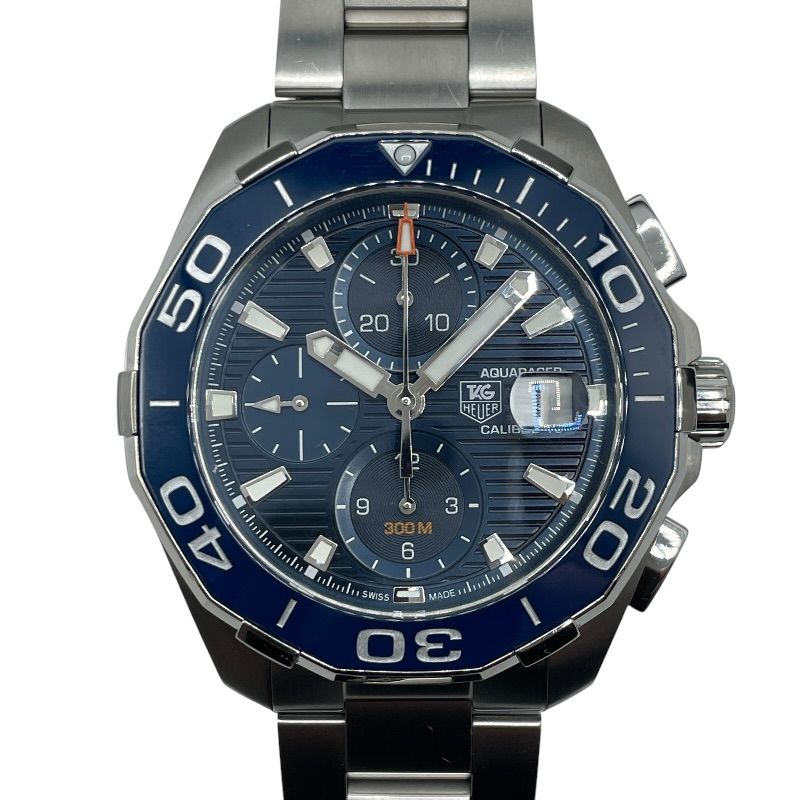 タグ・ホイヤー TAG HEUER アクアレーサー クロノグラフ キャリバー16 CAY211B.BA0927 ネイビー SS メンズ 腕時計