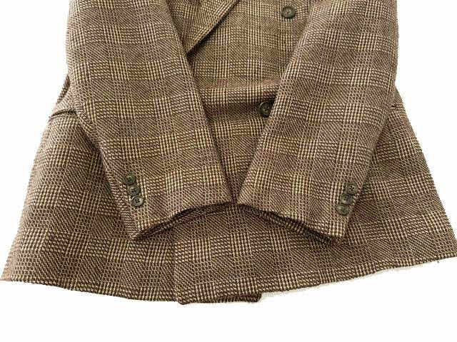 Y's - Y's ワイズ テーラードジャケット M 茶系x白系(チェック) 【古着】【中古】 ワイズフォーメン Y's for men VINTAGE ヴィンテージ 80s 初期