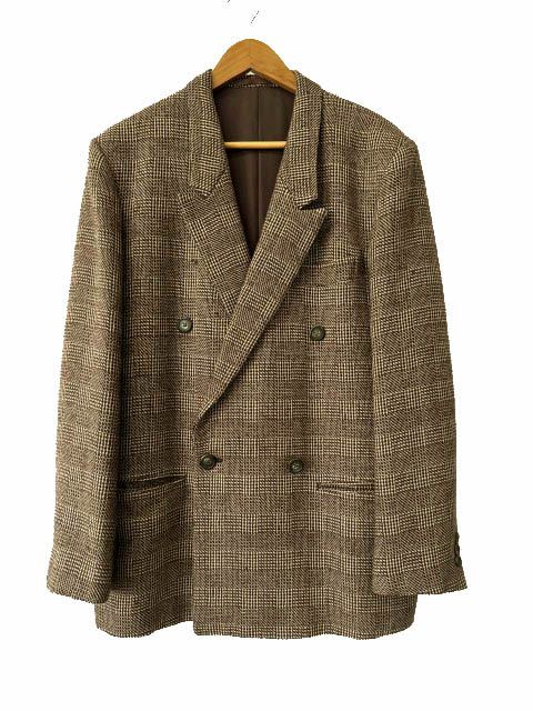 Y's - Y's ワイズ テーラードジャケット M 茶系x白系(チェック) 【古着】【中古】 ワイズフォーメン Y's for men VINTAGE ヴィンテージ 80s 初期