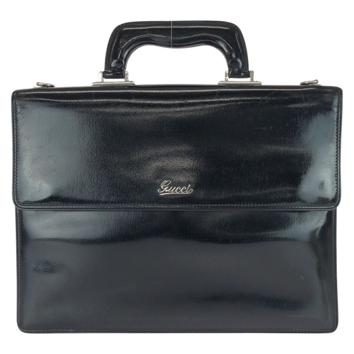 GUCCI グッチ ヴィンテージ オールドグッチ ブラック 黒 シルバー金具
