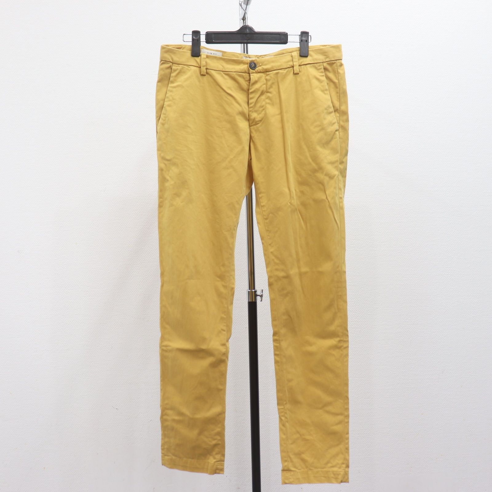 ITDYKEDASJ40 ROY ROGER‘S ロイロジャース パンツ ボトムス スリムフィット コットン 綿 イエロー 黄 メンズ サイズ34 ITDYKEDASJ40 ROY ROGER'S ロイロジャース パンツ ボトムス スリム
