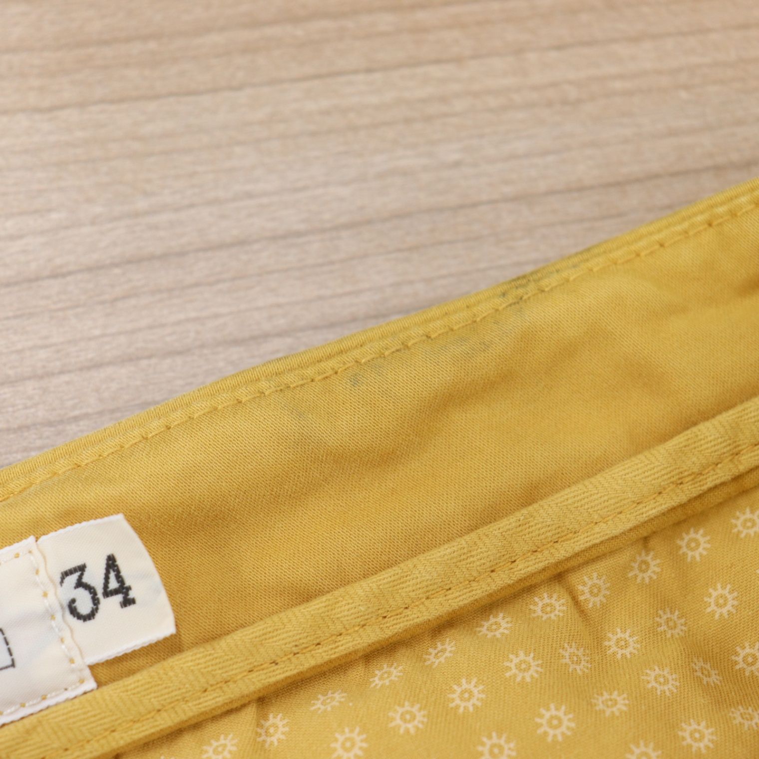 ITDYKEDASJ40 ROY ROGER‘S ロイロジャース パンツ ボトムス スリムフィット コットン 綿 イエロー 黄 メンズ サイズ34 ITDYKEDASJ40 ROY ROGER'S ロイロジャース パンツ ボトムス スリム
