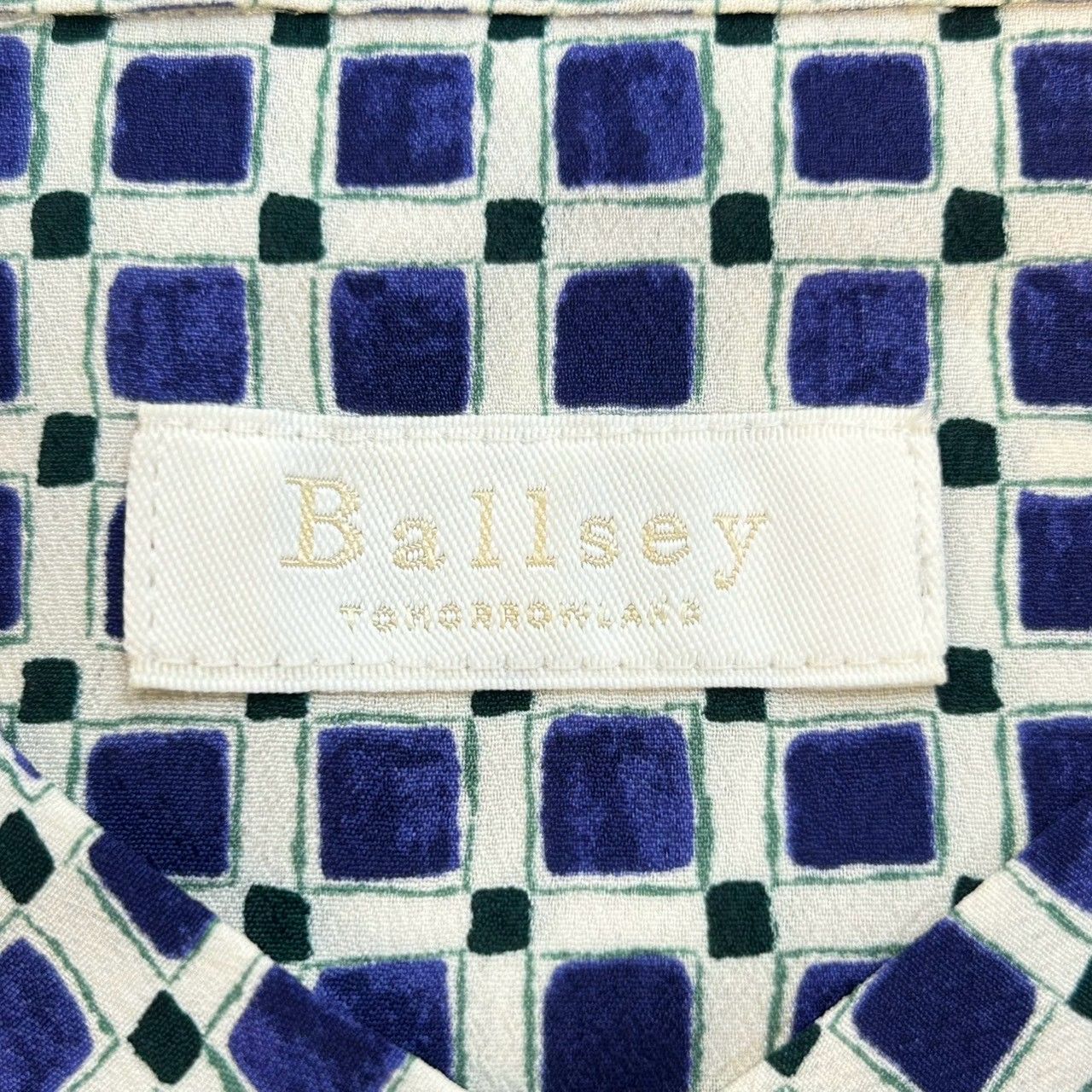 Ballsey ボールジィ カラーグリッドプリント プリーツワンピース