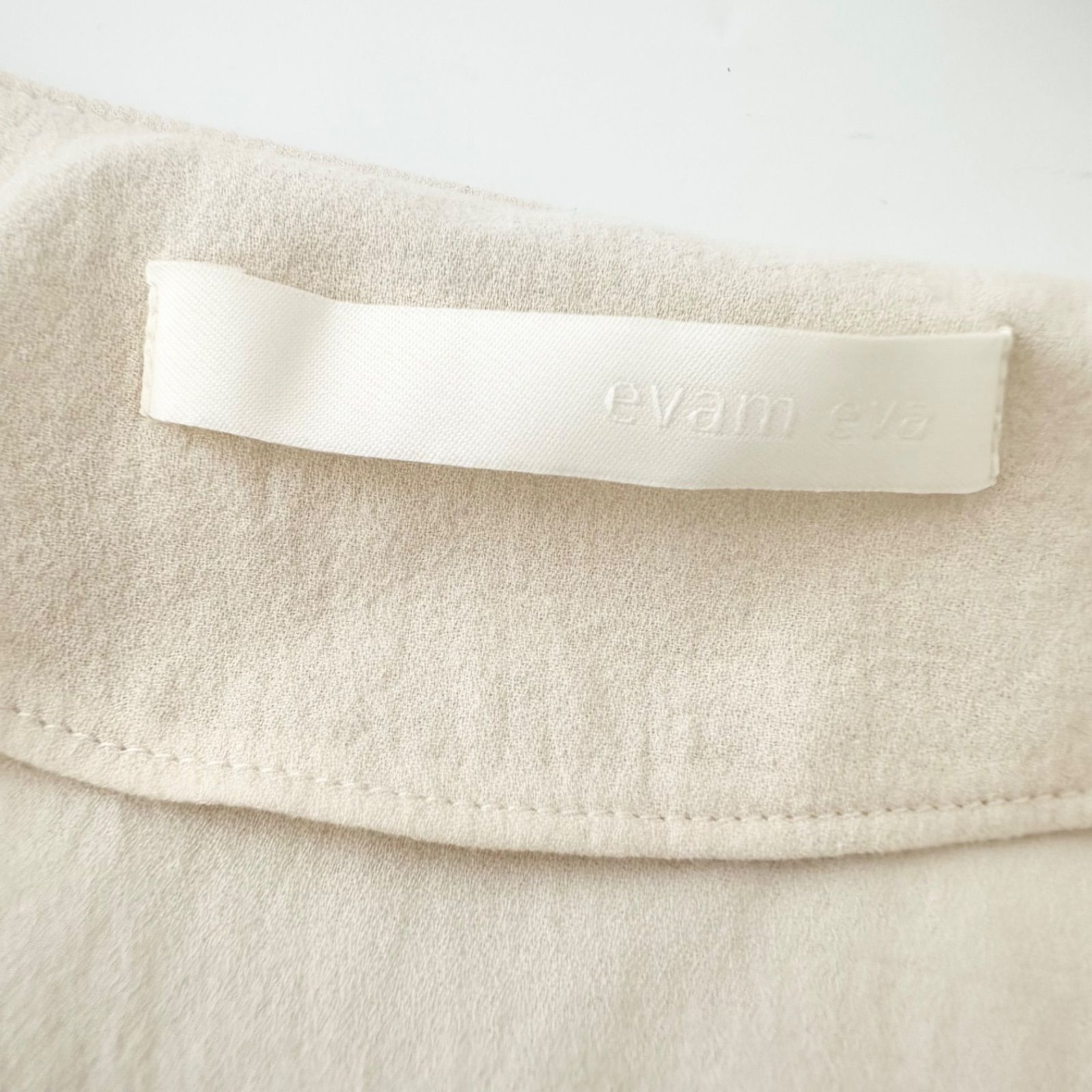 evam eva コットンワンピース　アイボリー 美品 エヴァムエヴァ evam eva cotton tuck one-piece 2025年モデル