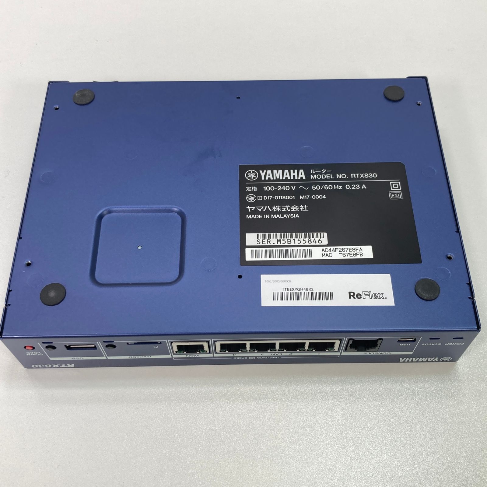 中古】YAMAHA RTX830 初期化済 有線LANルーター - メルカリ