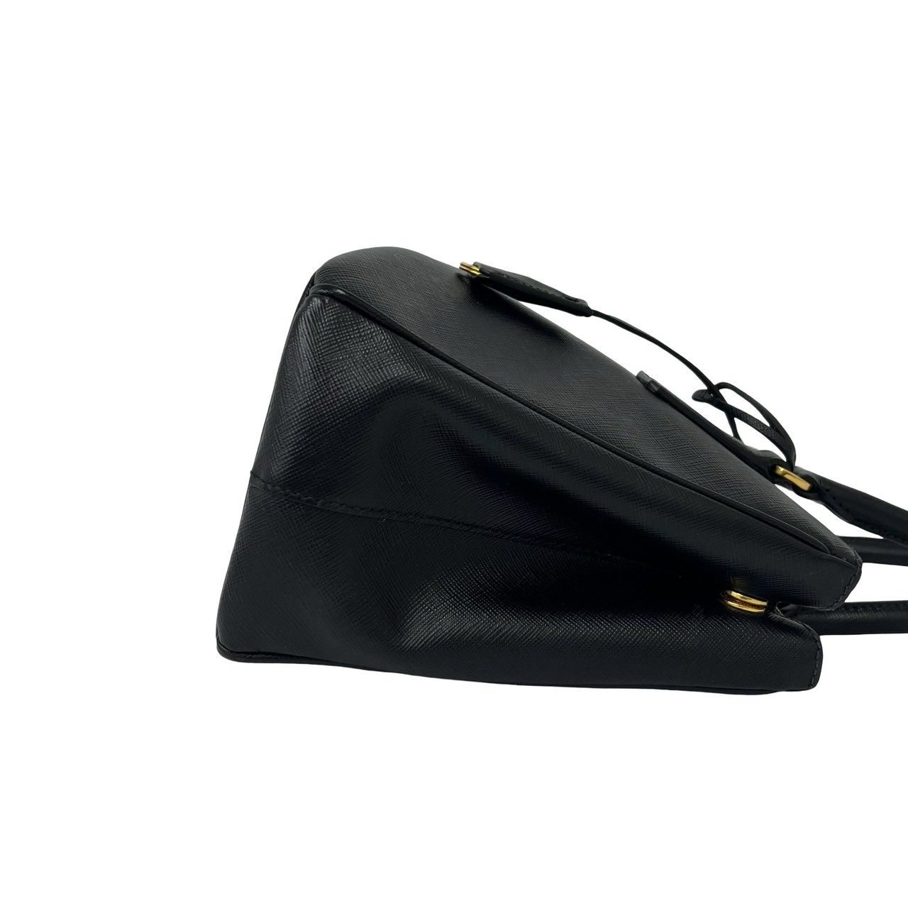 極 美品 PRADA プラダ 三角ロゴ プレート 金具 サフィアーノ レザー 本