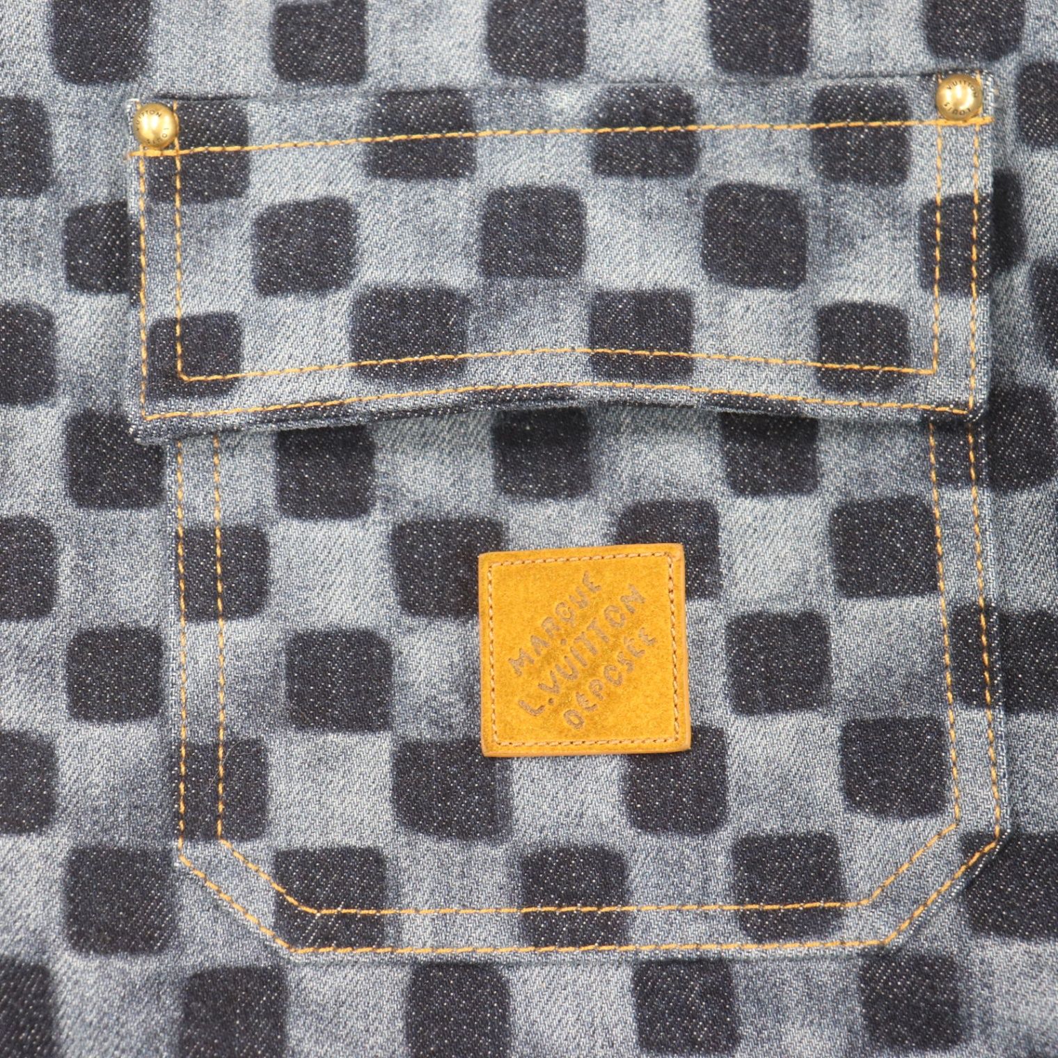 ITQ7W432XLEY 美品 LOUIS VUITTON ルイヴィトン ダミエ デニム ベースボールシャツ RM252M JEE HTS81W XL メンズ トップス ITQ7W432XLEY 美品 LOUIS VUITTON ルイヴィトン ダミエ デニム ベース