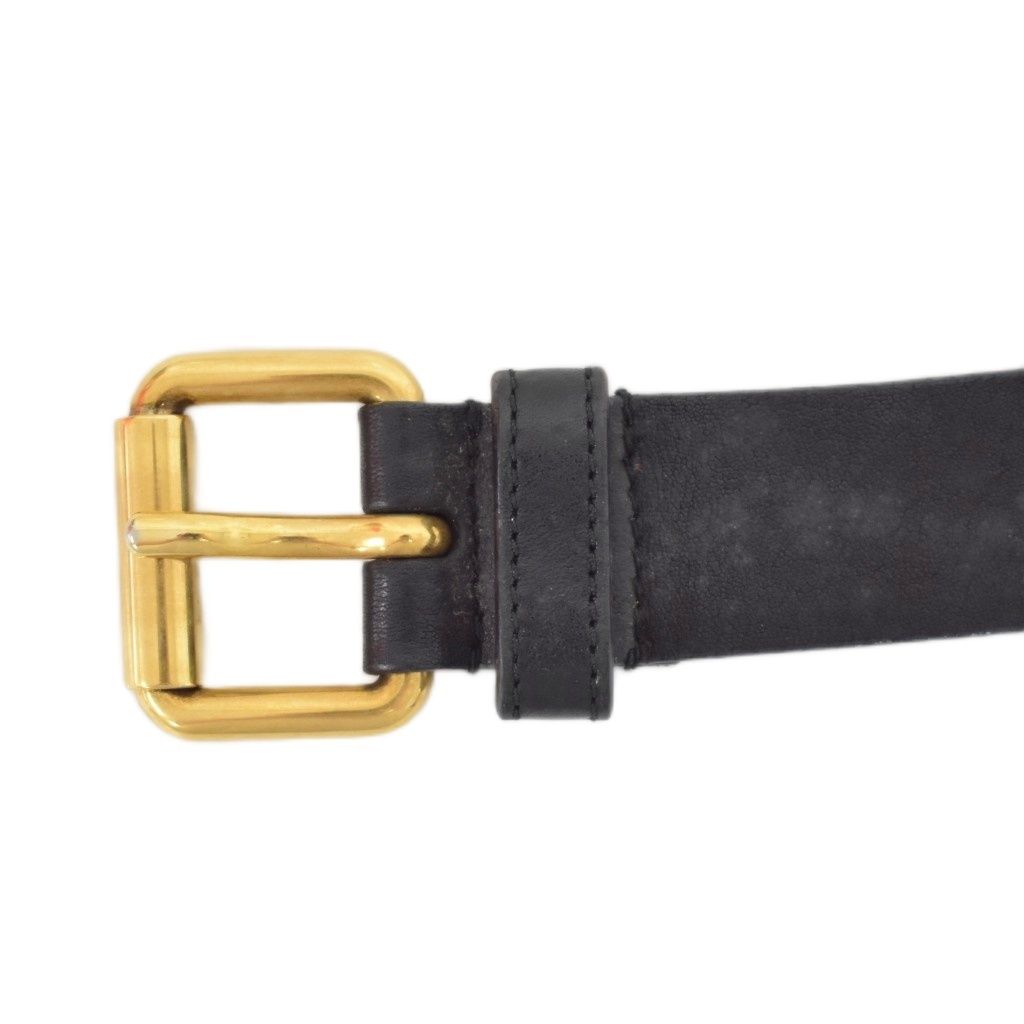 ミュウミュウ miumiu スタッズ ベルト ハトメ レザー 70/28 黒