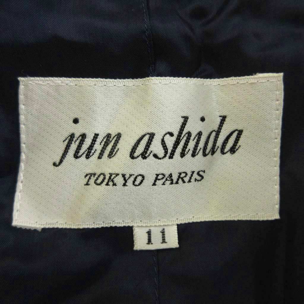 ジュンアシダ jun ashida テーラードジャケット 絹 シルク 11 紺