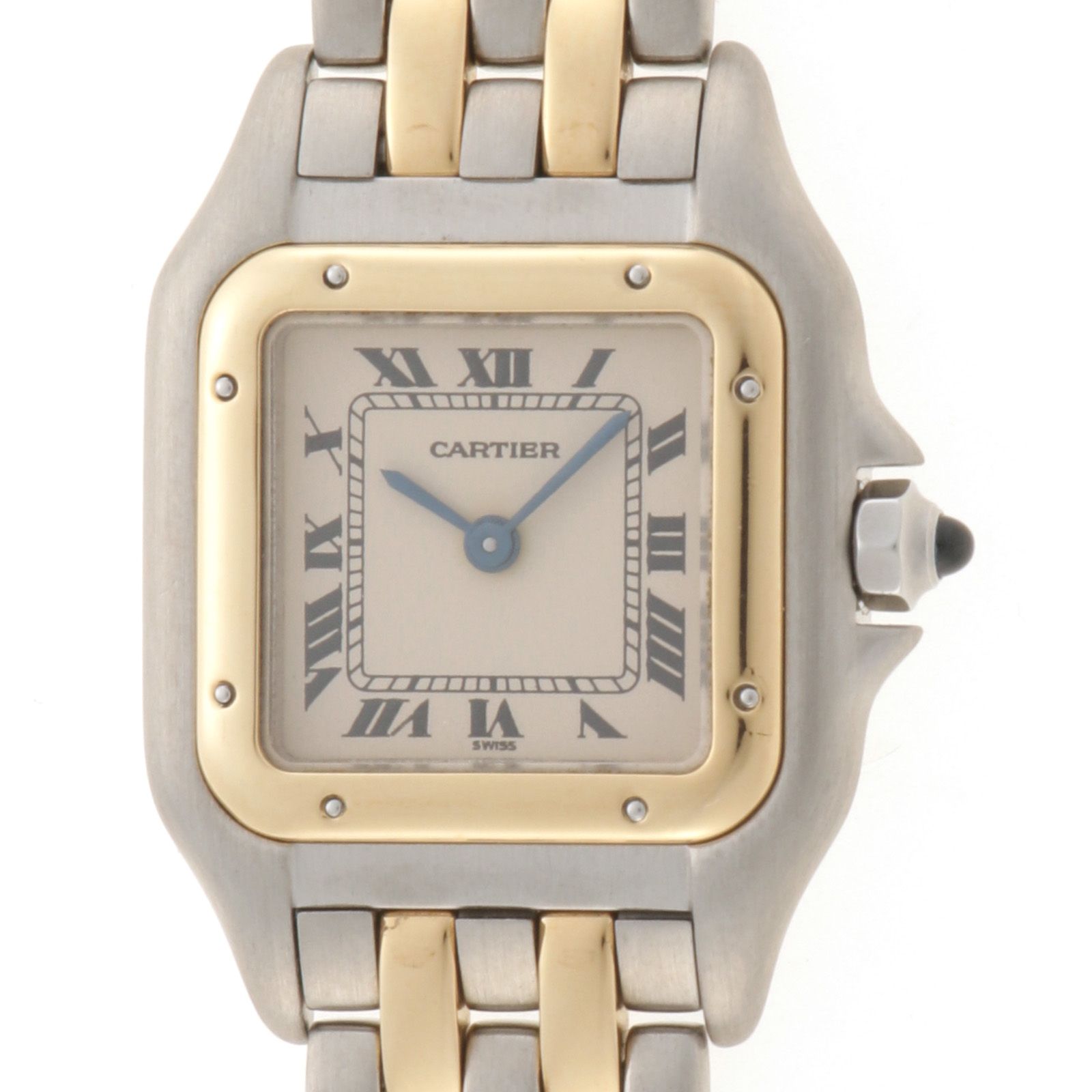 CARTIER カルティエ パンテール 2ロウ W25029B6 腕時計 イエローゴールド/ステンレススチール アイボリー文字盤 クオーツ レディース【中古】