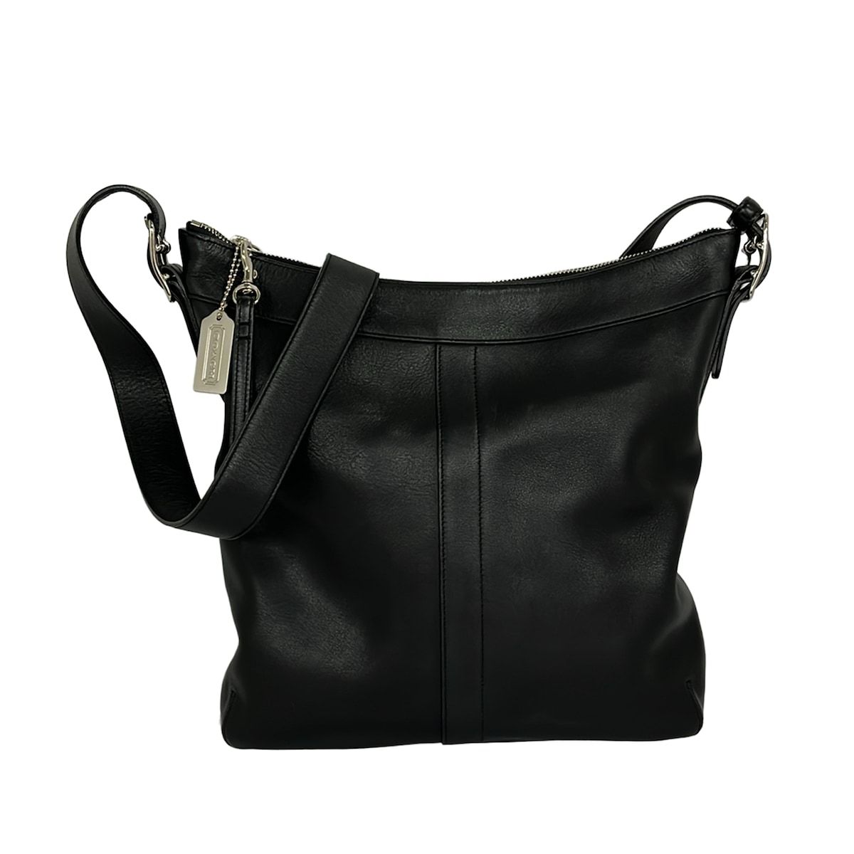 COACH(コーチ) ショルダーバッグ - 9188 黒 レザー - メルカリ