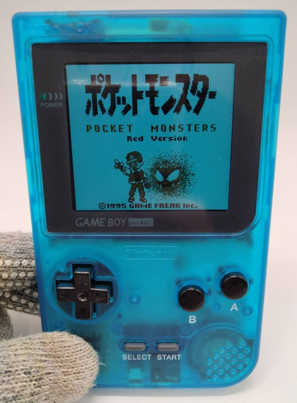 ポケモン 赤 付属】ゲームボーイポケット IPS液晶 クリアブルー ソフト