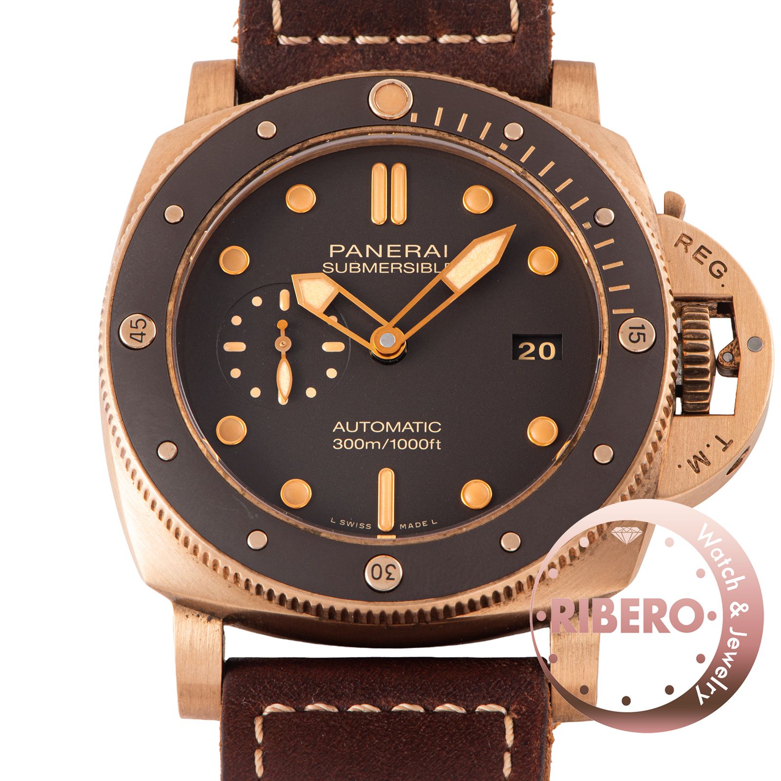 OFFICINE PANERAI オフィチーネパネライ サブマーシブル ブロンゾ 47mm PAM00968 ブロンズ【中古】