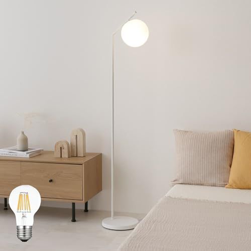 VENTOTA フロアライト 間接照明 フロアスタンド led ランプ 北欧 おしゃれ 電気スタンド 調光調色 floor lamp リビングルーム インテリア E26 寝室 スタンドライト Modico-F (ホワイト｜フィラメントLED電 c06467b6