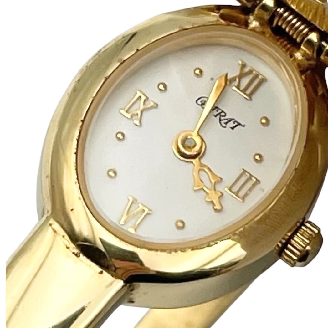 不動 リモージュ ギャラット LIMOGES GARAT 腕時計 18K GP バングル