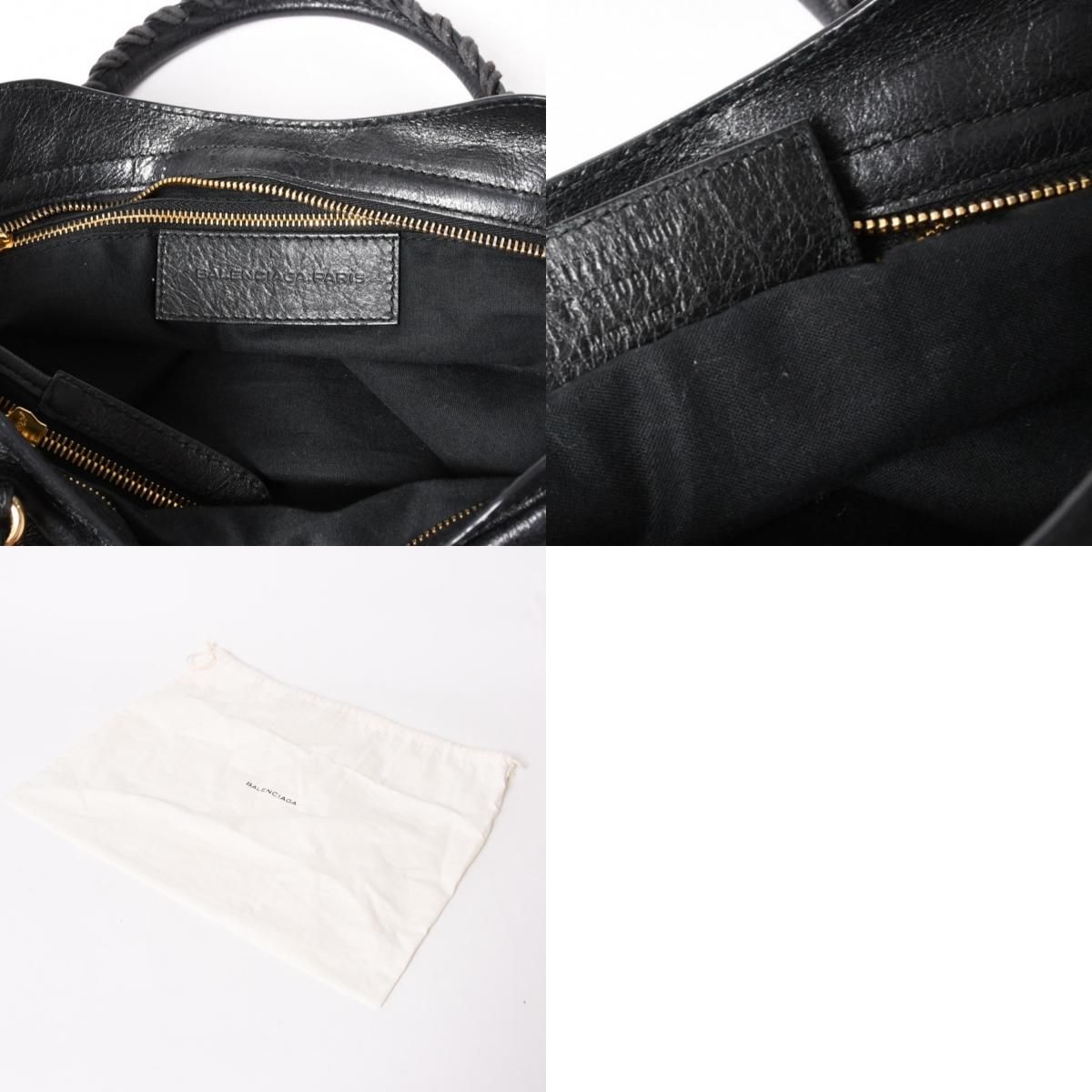 BALENCIAGA バレンシアガ ザ・シティ 2WAYハンドバッグ ショルダーバッグ ブラック レザー 281770 シルバー金具 極美品 BALENCIAGA バレンシアガ ザジャイアントシティ レザー 2WAY