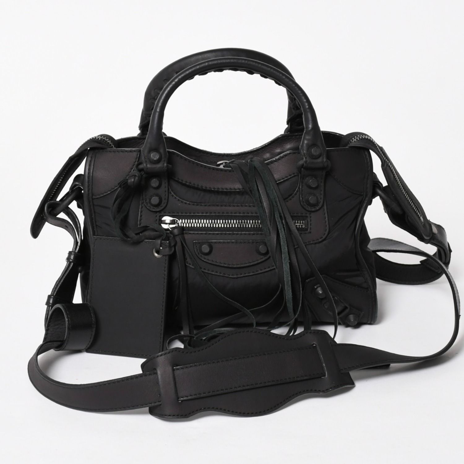 BALENCIAGA バレンシアガ クラシック ミニシティ ナイロン レザー 2WAY 