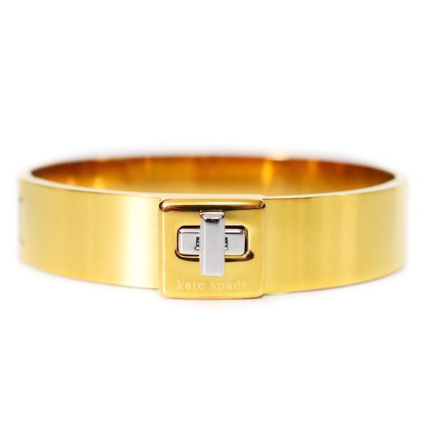 ケイトスペード バングル katespade ブレスレット メタル ファービー ターンロック バングル ゴールド×シルバー KL500