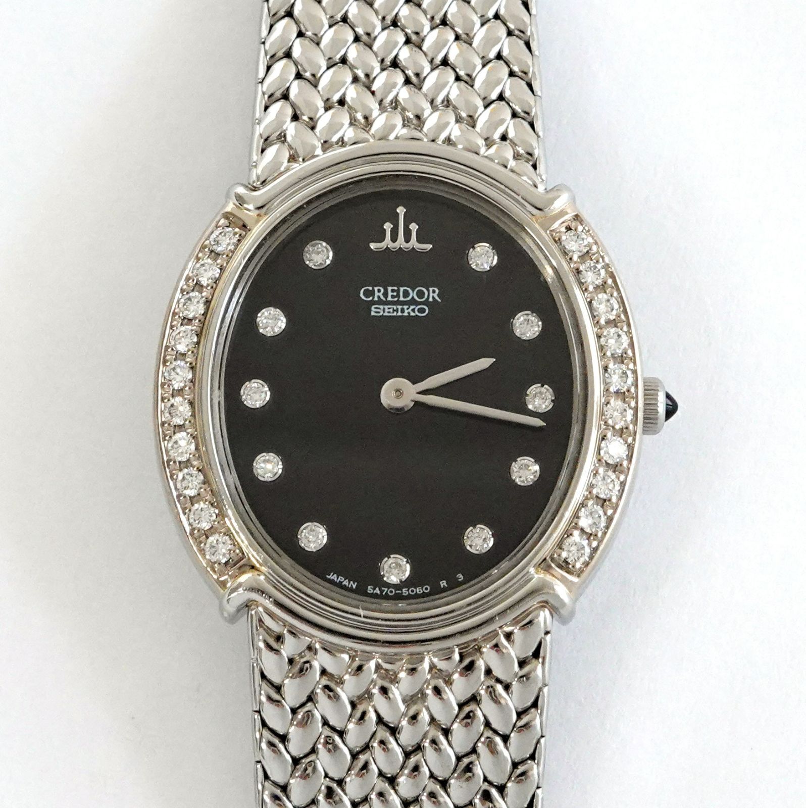 SEIKO セイコー クレドール 5A70-3010 レディース クォーツ SS/K18 ダイヤモンド 47,880円