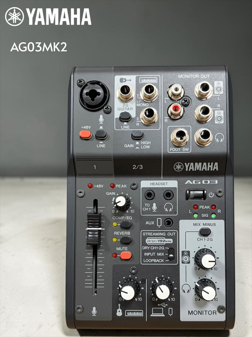 【新品未使用】YAMAHA AG03MK2 ブラック【超メルカリ市期間中のみ】 ☆ YAMAHA ヤマハ AG03MK2 ブラック ライブストリーミングミキサー
