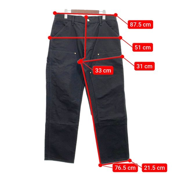 メンズ 新品未使用 carhartt WIP ブラック ダブルニー ペインターパンツ
