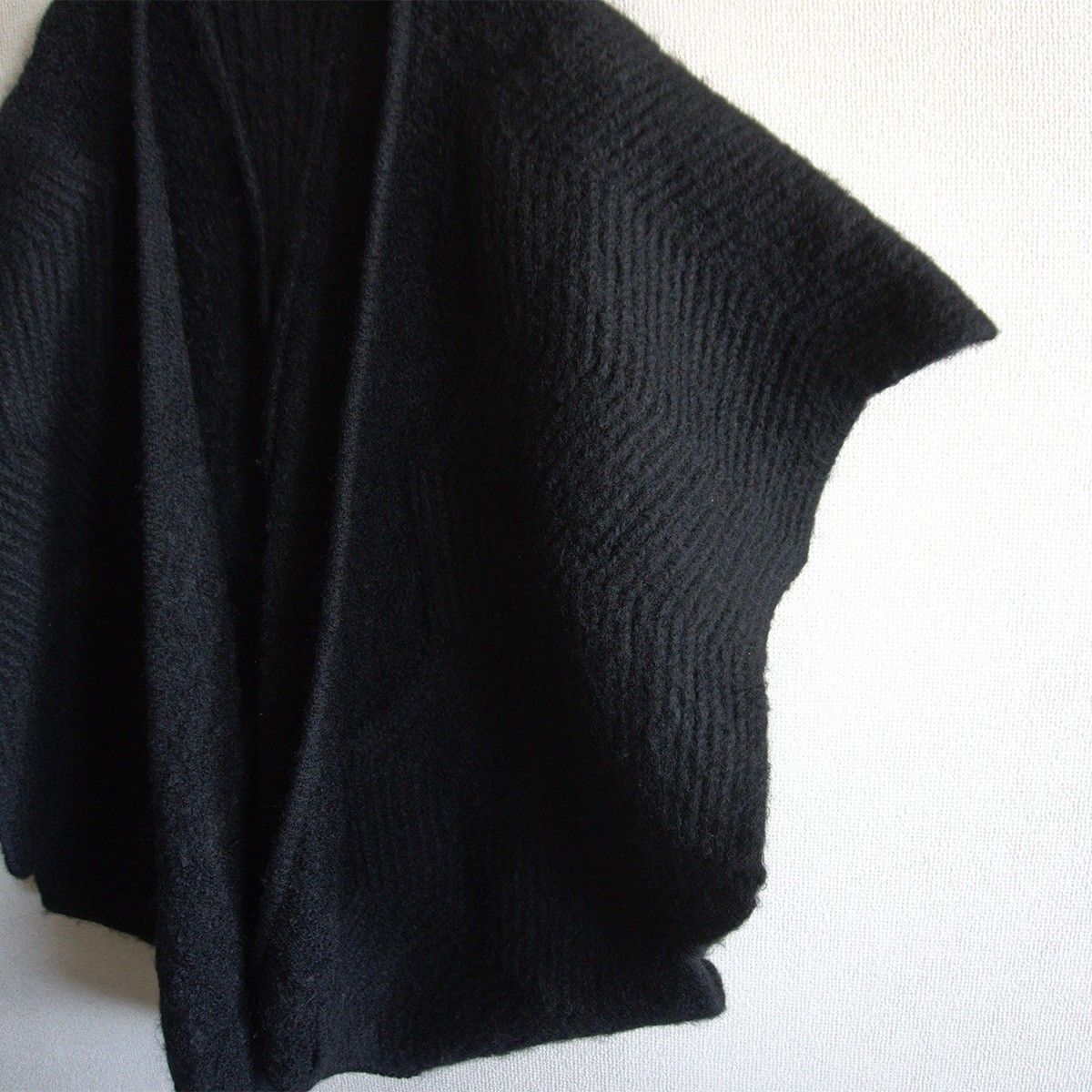 70S】 ISSEY MIYAKE 【変形パターン ニット ジャケット】ブラック 70