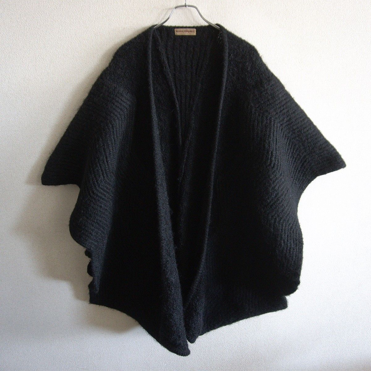 ▫️ヴィンテージ1970年代イッセイミヤケ　変形ブラウス　ISSEY MIYAKE 70S】 ISSEY MIYAKE 【変形パターン ニット ジャケット】ブラック 70