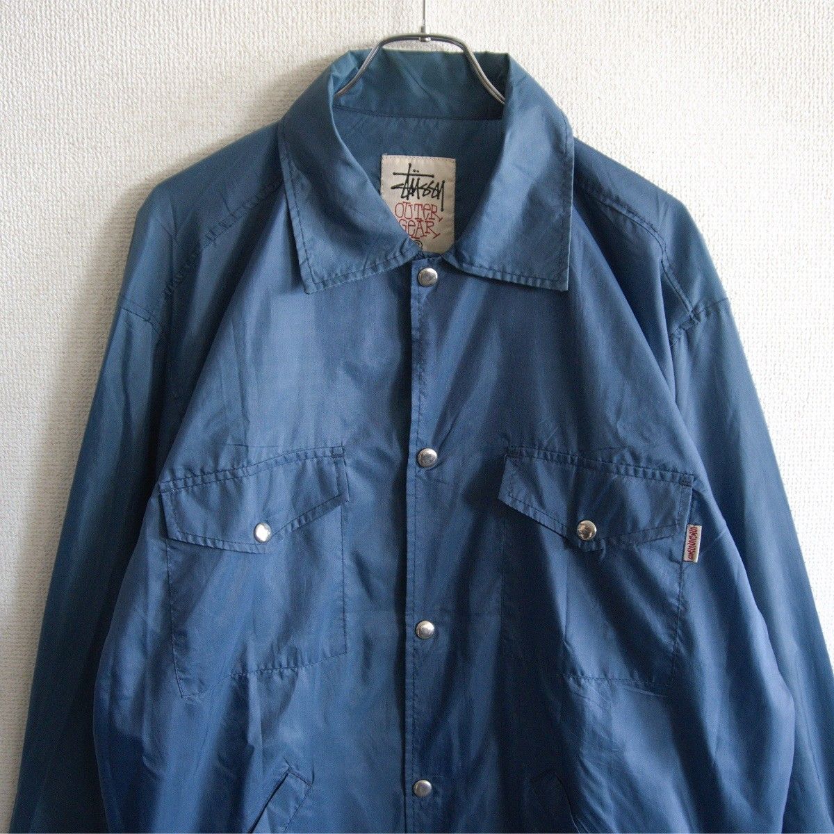 90s/USA製】OLD STUSSY【ナイロン スナップボタン ジャケット】 L