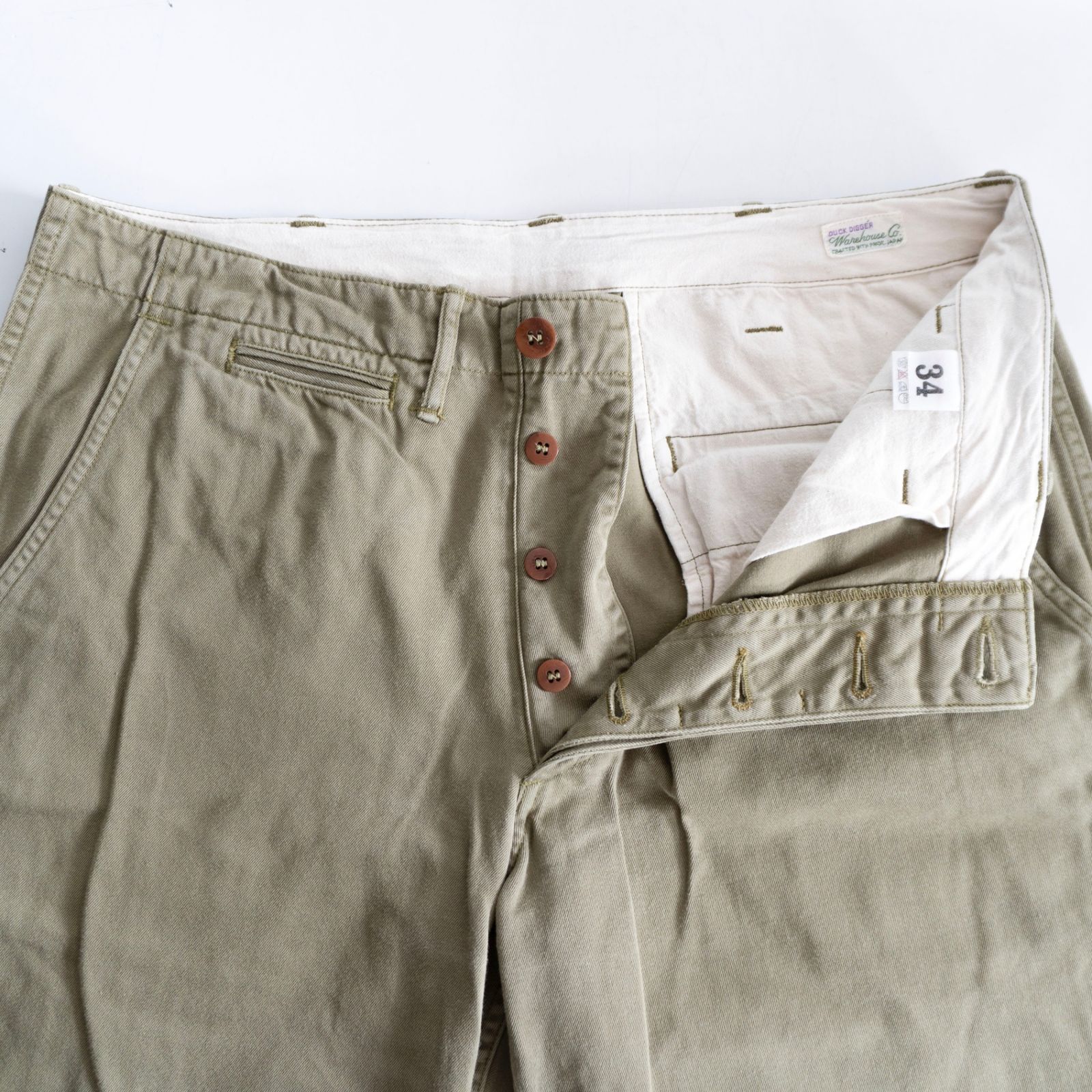 雰囲気抜群】 WAREHOUSE【Lot.1082 チノーズ CHINOES DUCK DIGGER】34