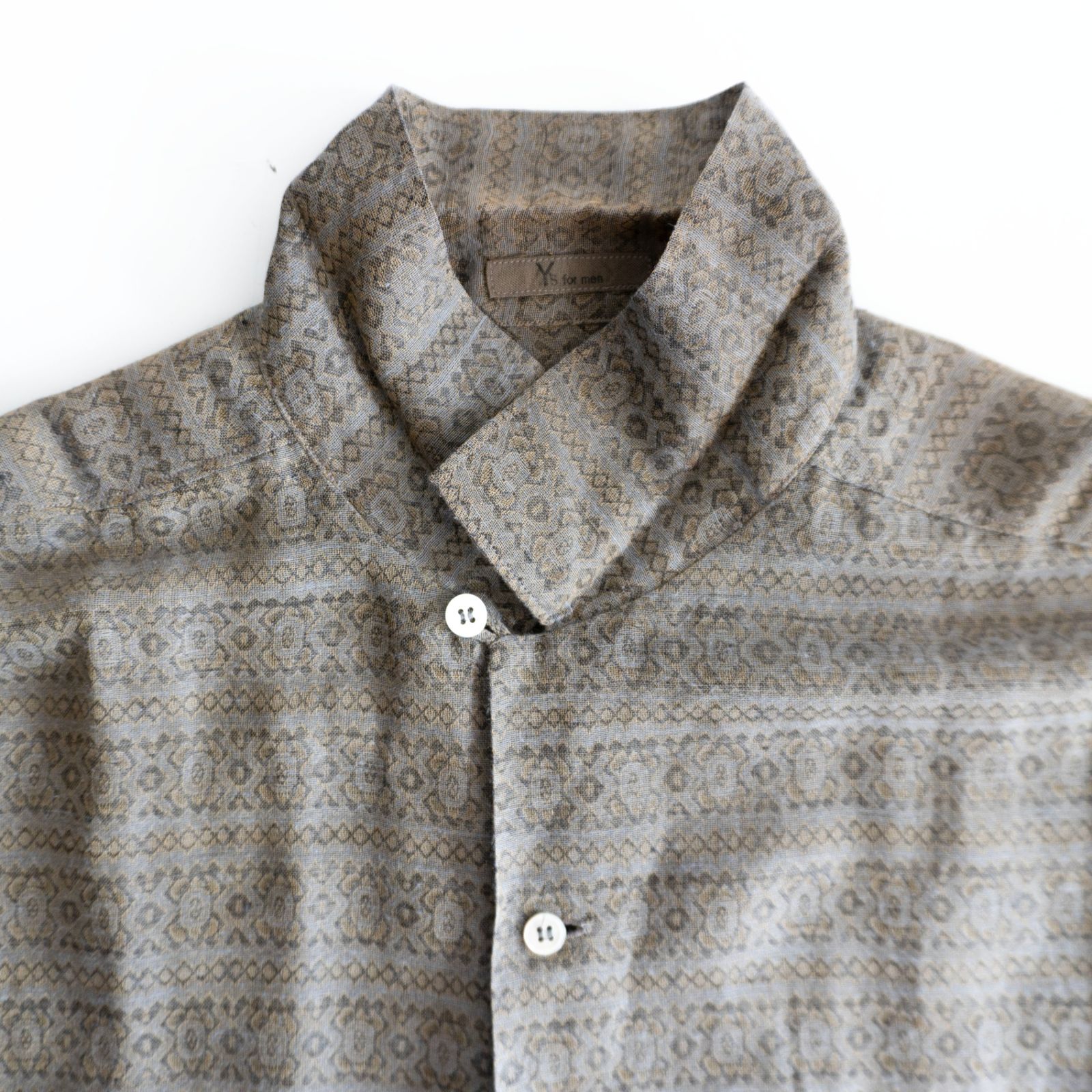 Y's シャツ ブラウス OVRESIZED SHIRT 日本製 ヨウジヤマモト 雰囲気抜群】Y's for men【オープンカラー オーバーシルエット シャツ