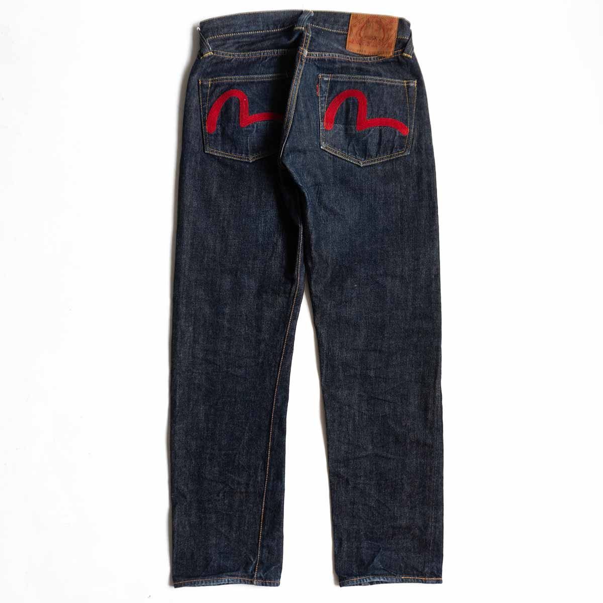 濃紺】EVISU 【LOT.2000 デニムパンツ】32×32 エビス ジーンズ 赤