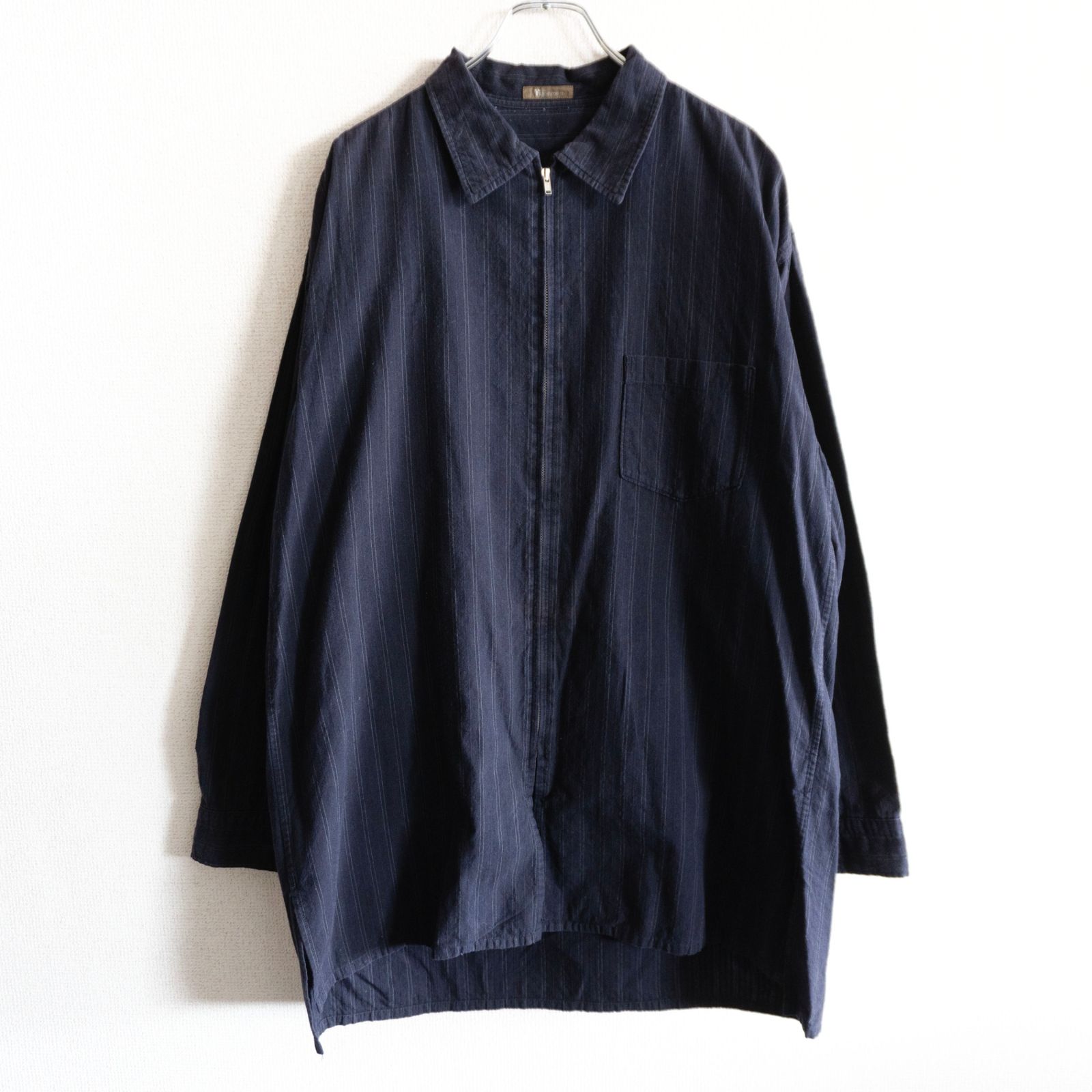 雰囲気抜群】Y's for men【ジップアップ ストライプ シャツ 】 YOHJI