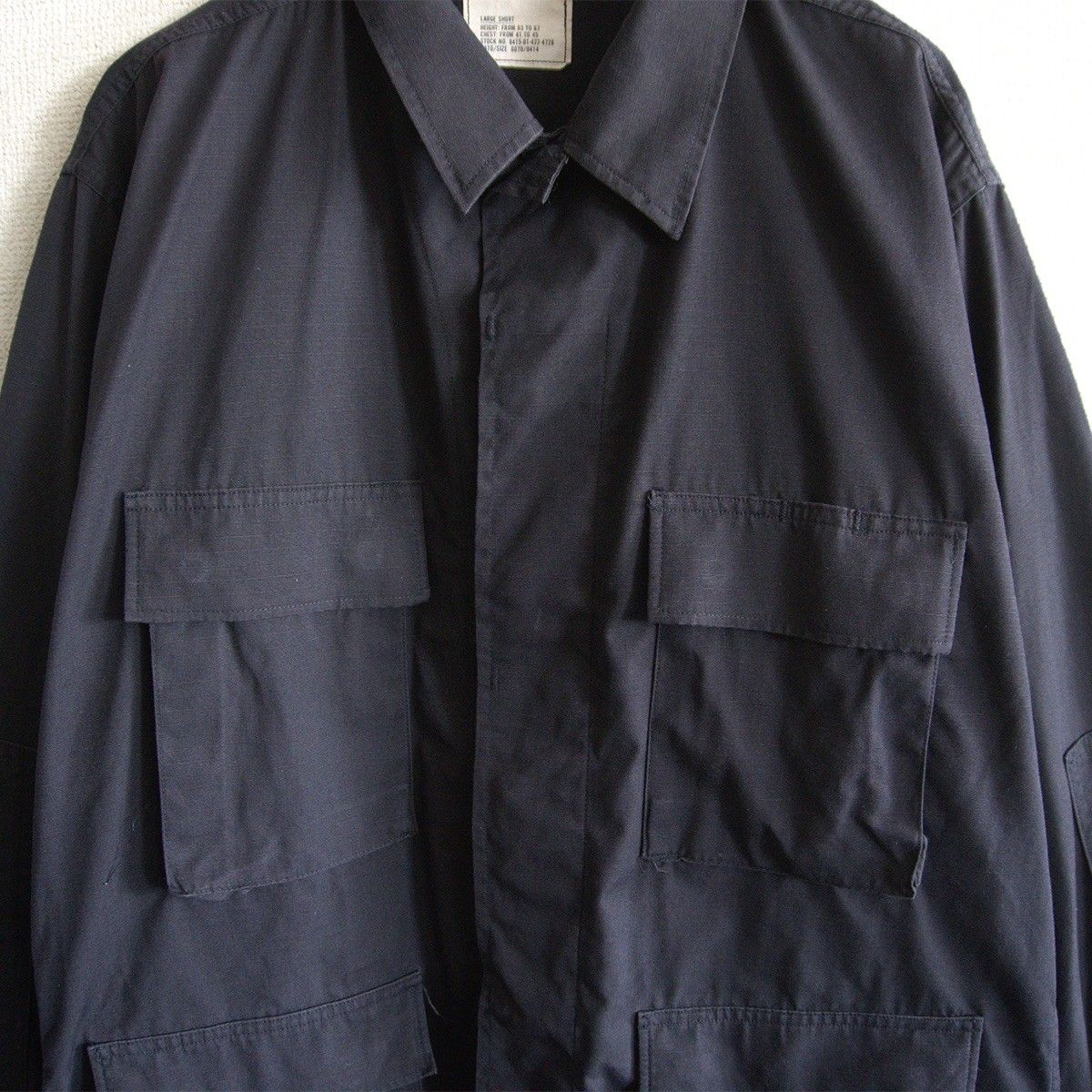 希少/L-S】US ARMY【90S/BLACK357】LARGE SHORT ブラック BDU