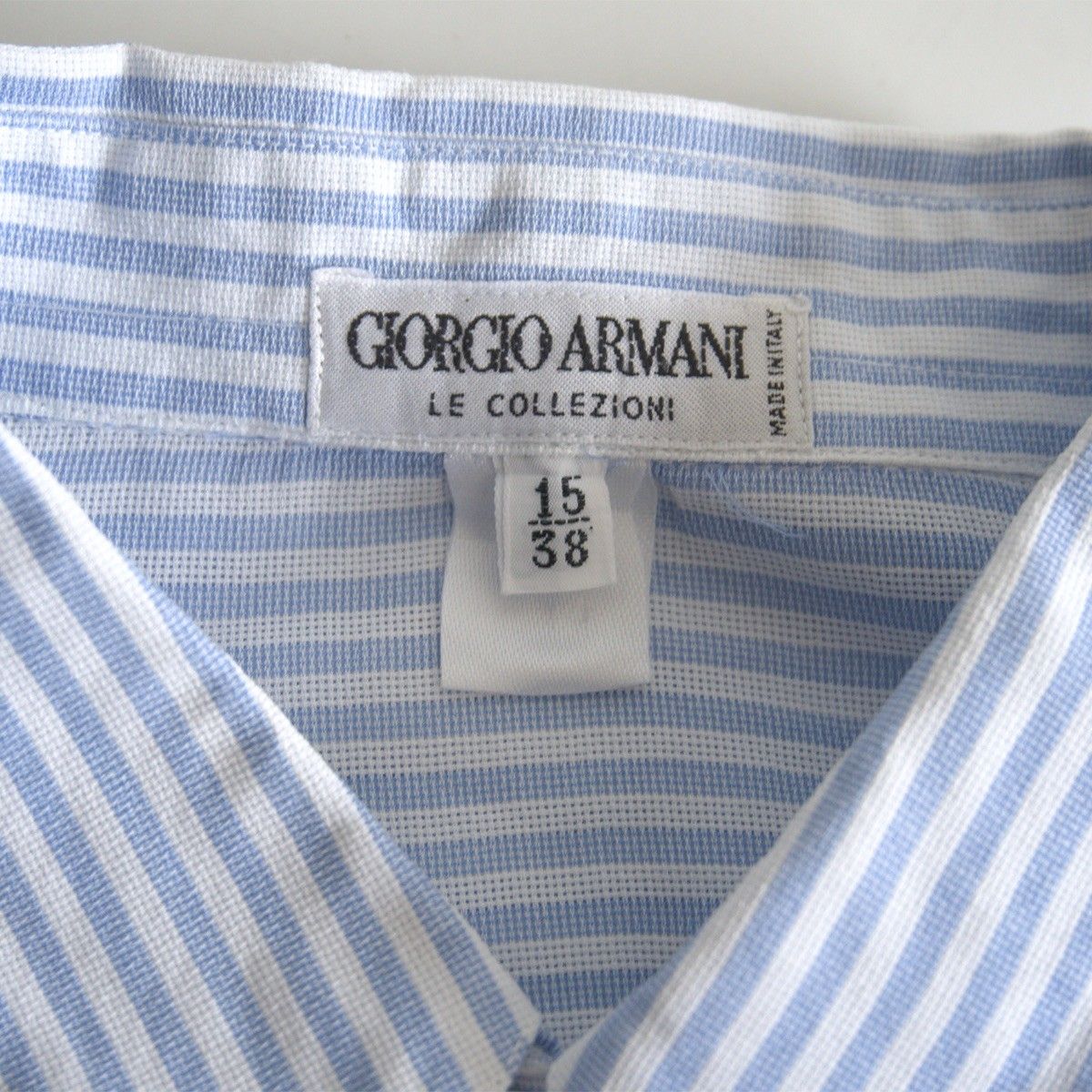 90s/アーカイブ】GIORGIO ARMANI【ストライプ シャツ】38 15