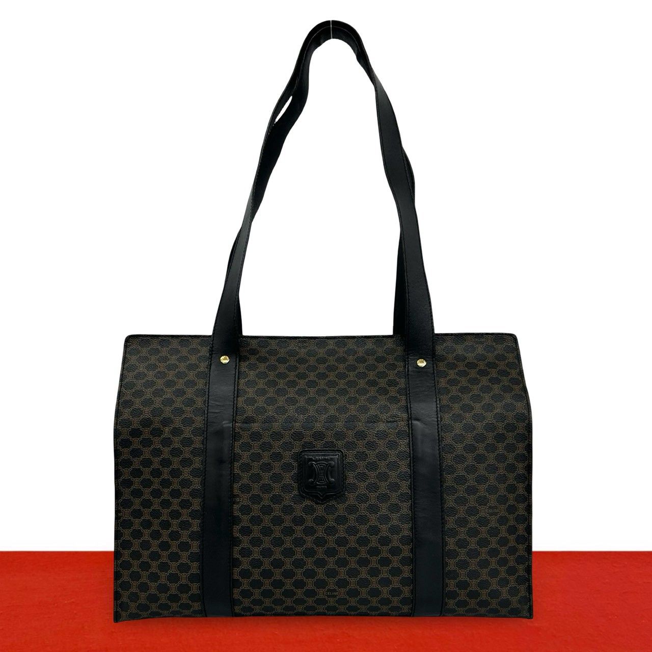極 美品 CELINE セリーヌ ヴィンテージ マカダム ブラゾン トリオンフ