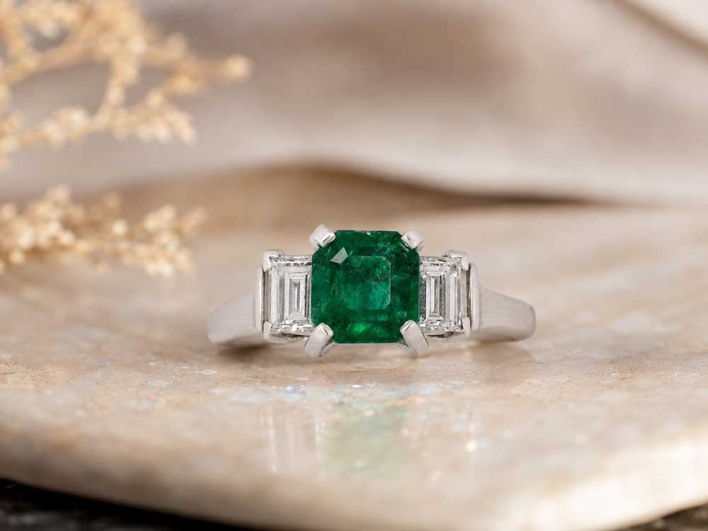 エメラルド ダイヤモンドリングPm900 5.17g 14.5号 Jewelry Emerald0