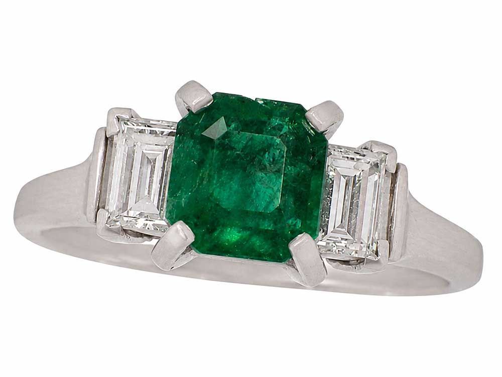 エメラルド ダイヤモンドリングPm900 5.17g 14.5号 Jewelry Emerald0