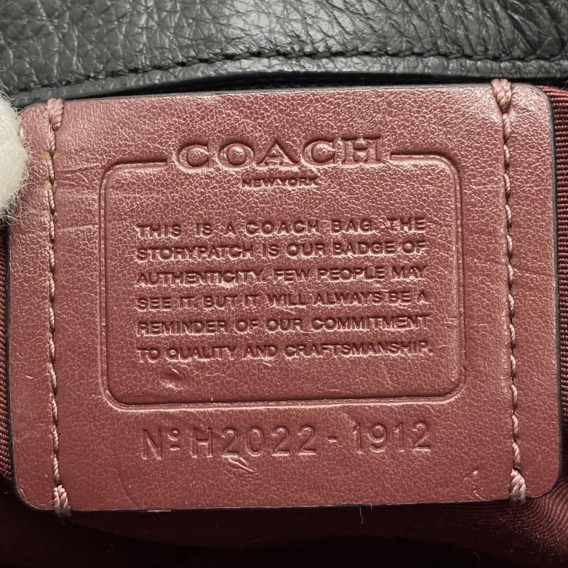 中古】COACH シグネチャー ショルダーバッグ ブラック コーチ[24