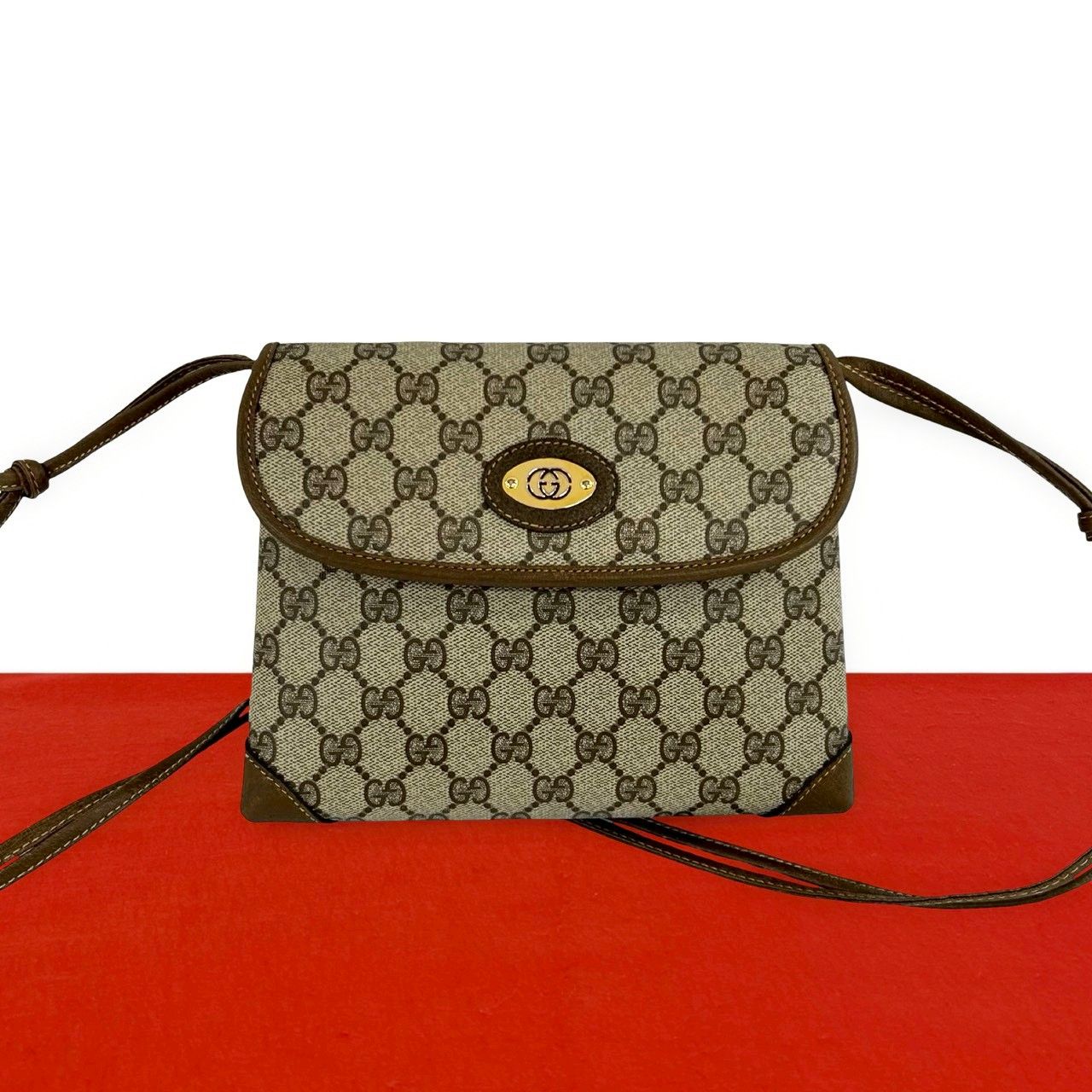 極 美品 GUCCI グッチ オールドグッチ ヴィンテージ GG ロゴ 金具