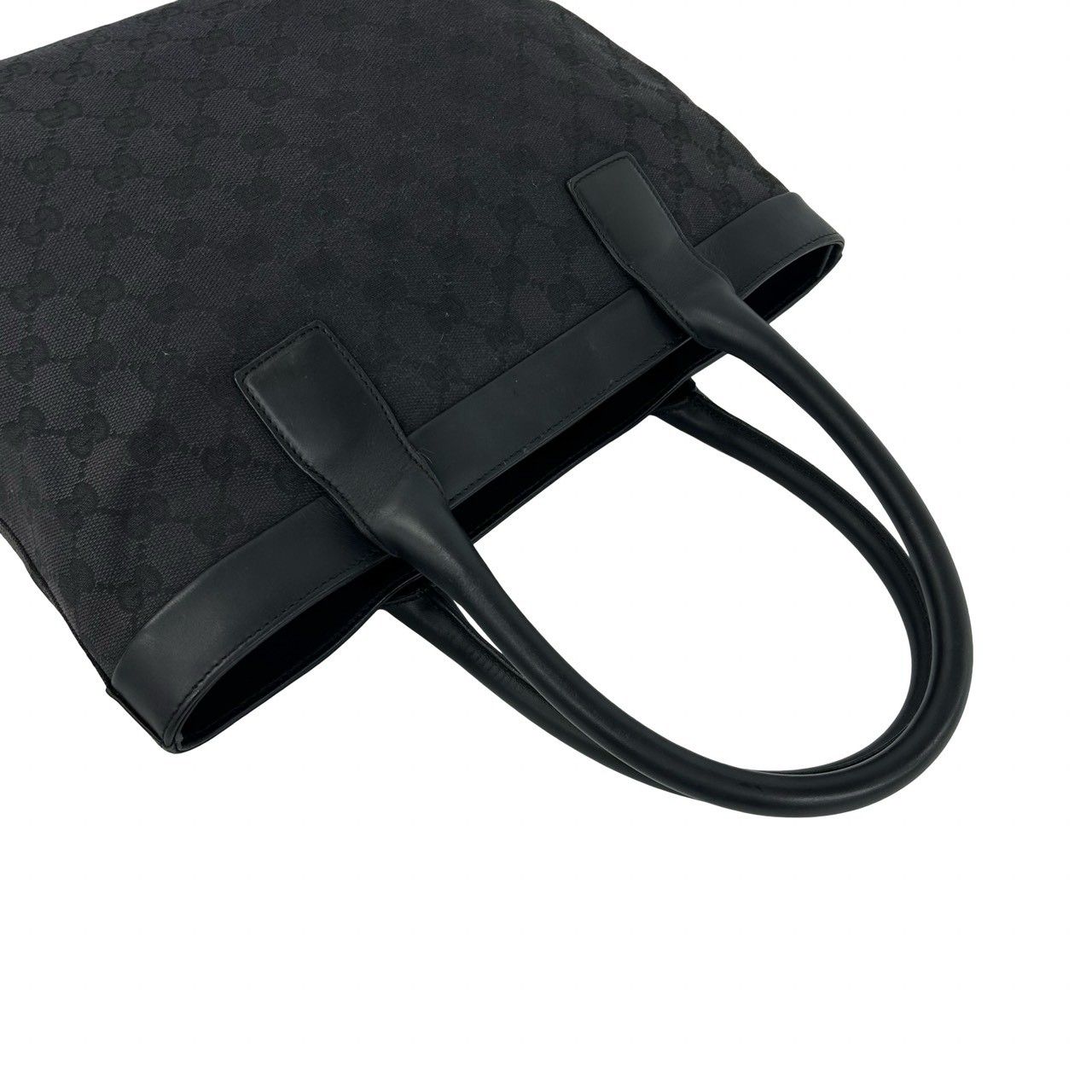極 美品 保存袋付き GUCCI グッチ GG 柄 キャンバス レザー 本革
