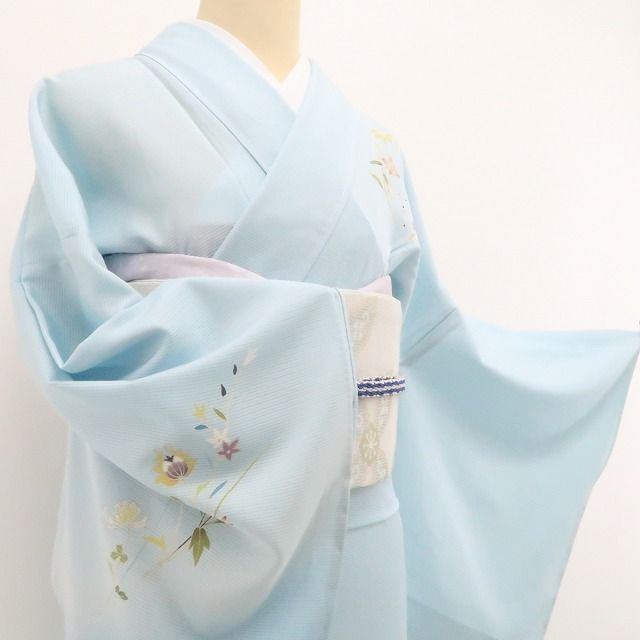 新品・夏訪問着】絽 金駒刺繍 夏着物 正絹 仕付け糸付 トールサイズ